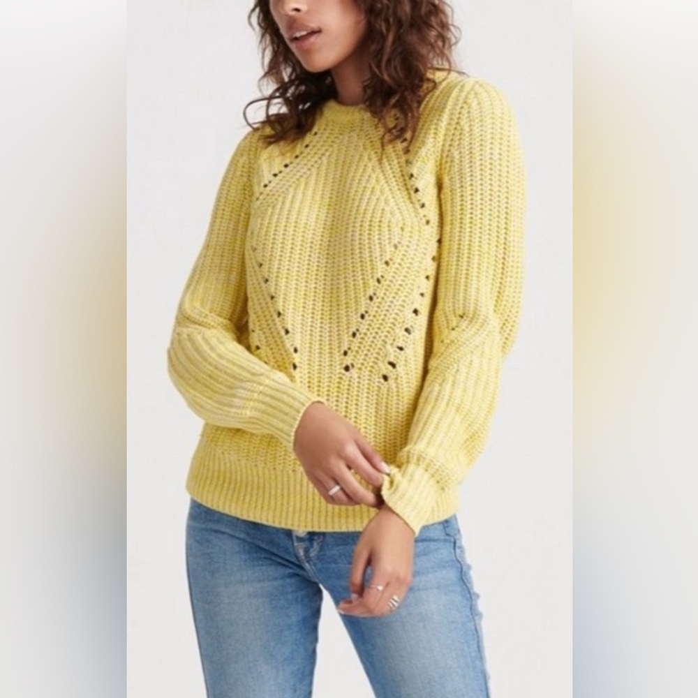 Lucky brand yellow sweater large